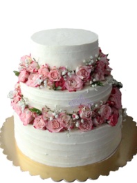 Свадебный торт "Венок из роз"