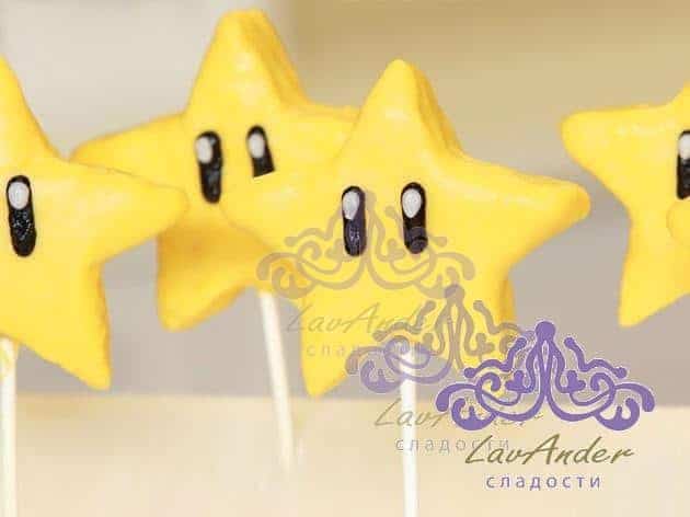Star-shaped cut Cake Pops