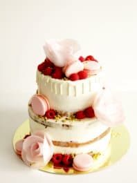 Свадебный торт с цветами (вафельные)